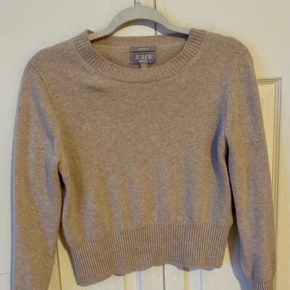 J Crew Cashmere shrunken crewneck sweater - heather stone - Picture 3 of 3